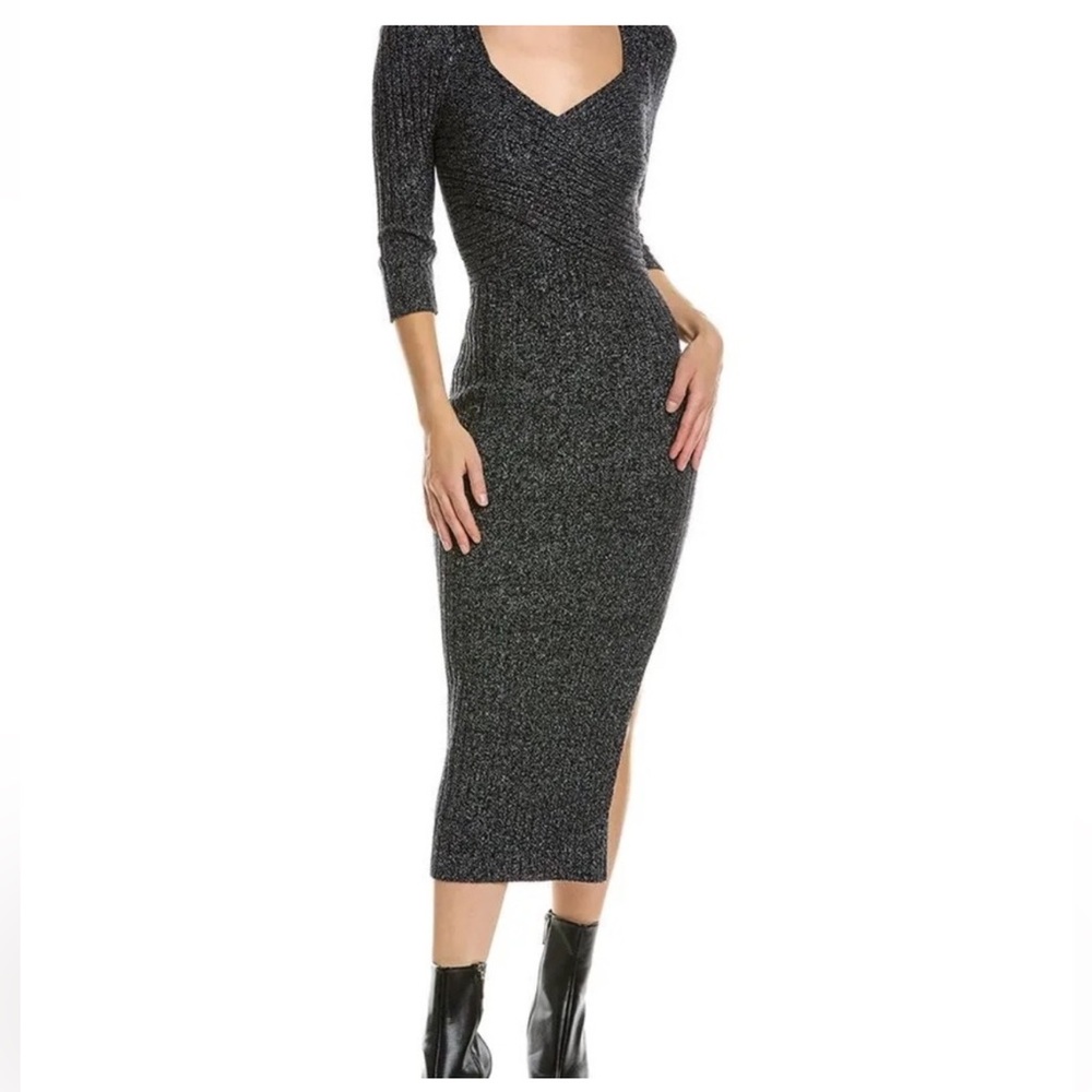 Elegant Gray Knit Dress